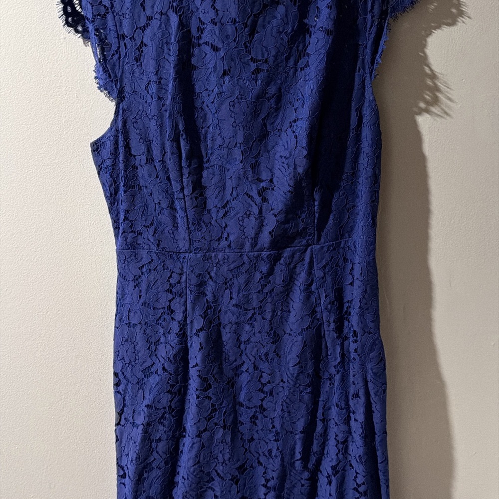 Elegant Blue Lace Dress
